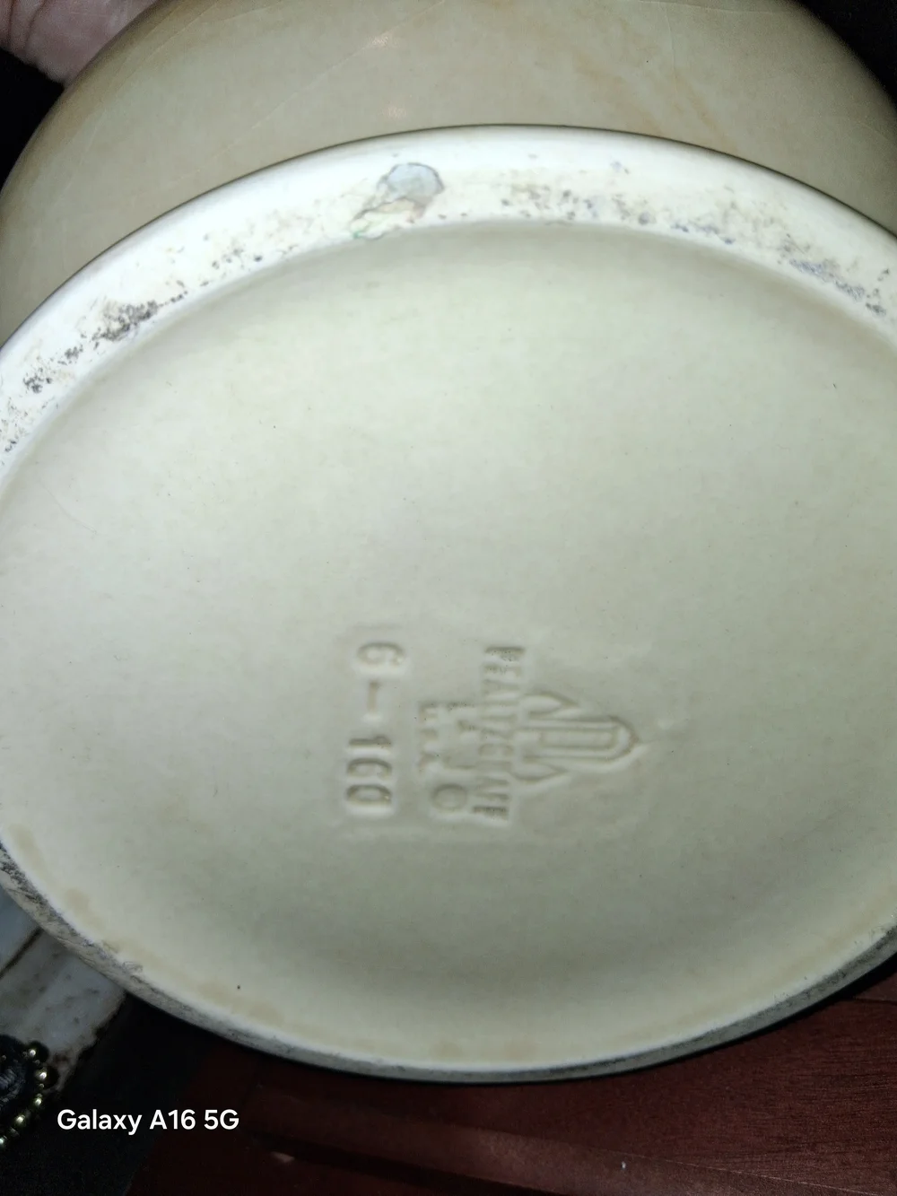 Vintage-Inspired Cream Ceramic Dinner Plate with Brown Floral Motif